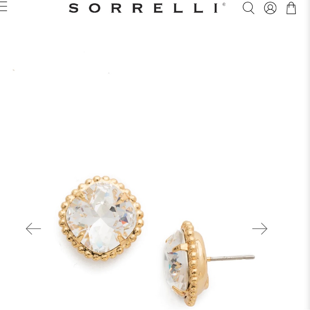 Sorrelli Gold Stud Earrings